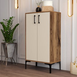 Hanah Home Zapatero Prag - Nogal y Crema